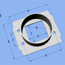 Vibrant MAF SenAdapter Plate Toyota w/ Bosch MAF Sensuse w/ 3in ID filteronly