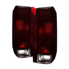 Xtune Ford Bronco F150 F250 F350 F450 92-96 OE Style Tail Lights Red Smoked ALT-JH-FB92-OE-RSM