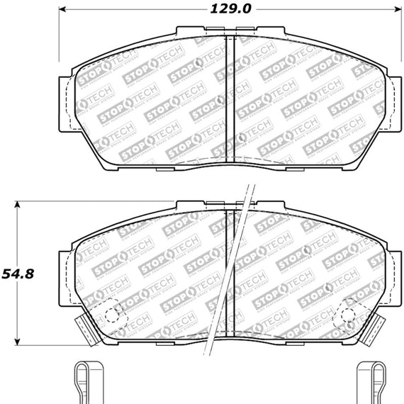 StopTech Street Touring 93-95 Honda Civic Coupe Front Brake Pads