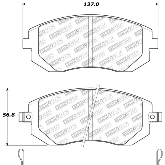 Stoptech 03-10 Subaru Forester/Impreza / 02-12 Subaru Legacy/Outback Sport Brake Pads - Front