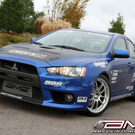 AMS Performance 08-15 Mitsubishi EVO X Front Mount Intercooler w/Modular Cast End Tanks & Logo