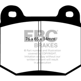 EBC 99-03 Mitsubishi Lancer Evolution 2.0 Turbo Redstuff Rear Brake Pads