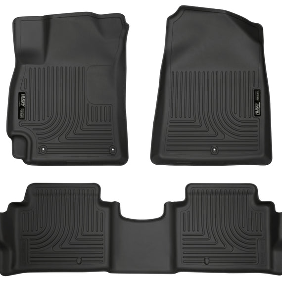 Husky Liners 2017 Hyundai Elantra Weatherbeater Black Front and Second Row Floor Liners