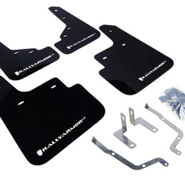 Rally Armor 14-18 Mazda3 Black UR Mud Flap w/White Logo