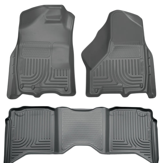 Husky Liners 2012 Dodge Ram 1500/2500/3500 Crew Cab WeatherBeater Combo Gray Floor Liners