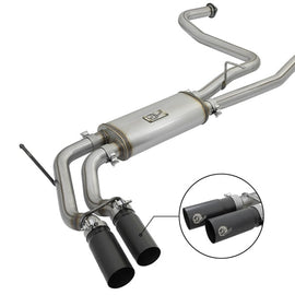 aFe POWER Rebel Series 2-1/2in 409 SS Cat Back Exhaust w/ Black Tips 16-17 Nissan Titan V8 5.6L