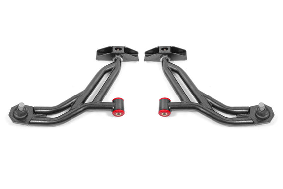 BMR 10-14 Ford Mustang / Shelby GT500 Non-Adj. Lower A-Arms (Poly/Delrin) - Black Hammertone