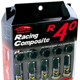 Project Kics 12x1.50 R40 Lug Nuts - Black (20 Pcs)