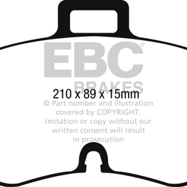 EBC 2016+ Audi TTS Quattro 2.0L Turbo Redstuff Front Brake Pads