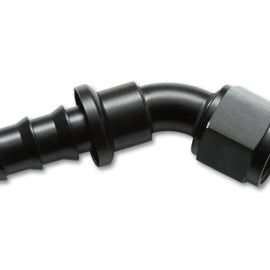 Vibrant -10AN Push-On 45 Deg Hose End Fitting - Aluminum