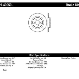 StopTech 00-09 S2000 Slotted & Drilled Left Rear Rotor