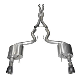 Corsa 15-17 Ford Mustang GT Coupe 5.0L 3in Xtreme Cat-Back Exhaust Dual Rear Exit w/ Gun Metal Tips