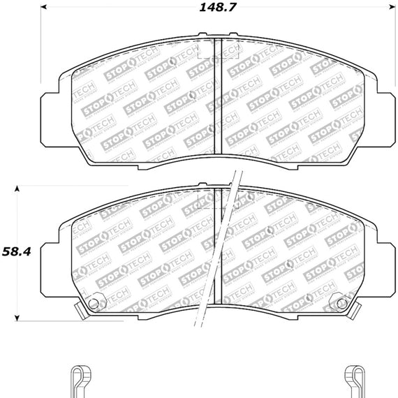 StopTech Street Touring 04-09 Acura TSX / 09 Accord V6 Coupe ONLY Front Brake Pads