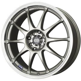 Enkei J10 15x6.5 4x100/108 38mm Offset 72.6mm Bore Dia Silver w/ Machined Lip Wheel