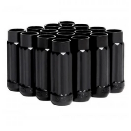 BLOX Racing 12-Sided P17 Tuner Lug Nuts 12x1.5 - Black Steel - Set of 16
