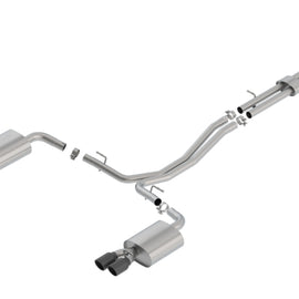 Borla 18-19 Ford Explorer Sport 3.5L 2.5in 2.25in Diameter S-Type Exhaust Black Chrome 3.5in Tip