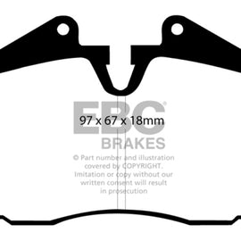 EBC 89-95 Ferrari 348 3.4 Redstuff Front/Rear Brake Pads (Axle Set Only)