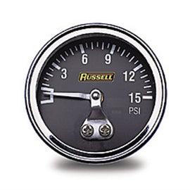 Russell Performance 15 psi fuel pressure gauge (Non liquid-filled)