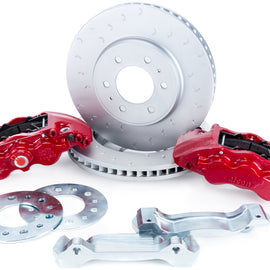 Alcon 09-20 F-150/Raptor Gen1-2 347x36mm Rotors 6-Piston Red Front Brake Kit Requires alcAC011507NAN