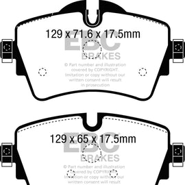 EBC 14+ Mini Hardtop 2.0 Turbo Cooper S Redstuff Front Brake Pads