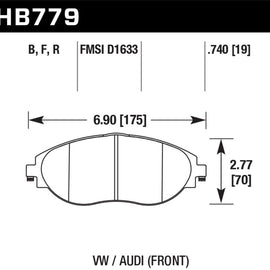 Hawk 15-16 Audi S3 Performance Ceramic Front Brake Pads