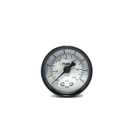 Fuelab 1.5in Fuel Pressure Gauge - EFI - Range 0-120 PSI (Dual Bar/PSI Scale)