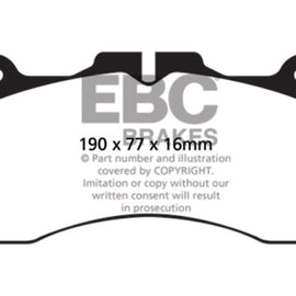 EBC 09+ Lexus LS460 4.6 Sport Redstuff Front Brake Pads
