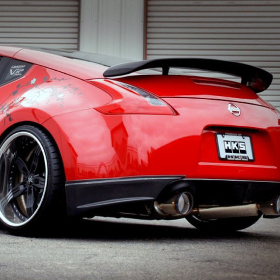 HKS 09+ 370z Dual Hi-Power Titanium Tip Catback Exhaust (requires removal of emissions canister shie