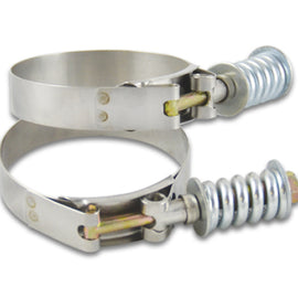 Vibrant SS T-Bolt Clamps Pack of 2 Size Range: 2.46in to 2.76in OD For use w/ 2.25in ID Coupling