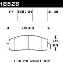 Hawk 05-11 Ford F250/F350 / 2011 Ford F550 SuperDuty Street Front Brake Pads