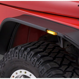 Bushwacker 87-95 Jeep Wrangler Flat Style Flares 2pc Excludes Renegade - Black