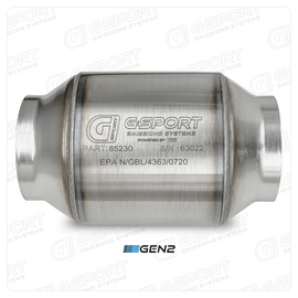 GESI G-Sport 400 CPSI GEN 2 EPA Compliant 3.0in Inlet/Out Catalytic Converter-4.5in x 4in 500-850HP