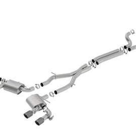 Borla 17-18 Chevrolet Camaro ZL1 6.2L V8 Atak Catback Exhaust w/ Dual Mode Valves CF Black Anod