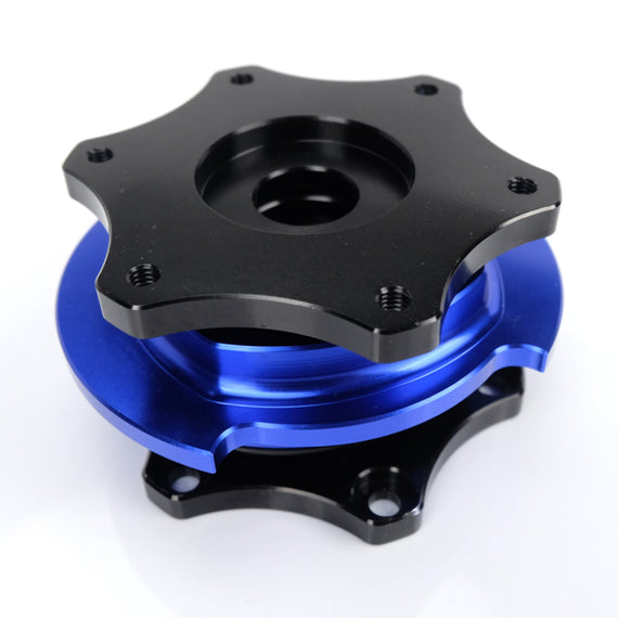 NRG Race Short Hub Datsun - Black Body Blue Ring