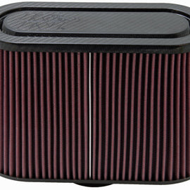 K&N Universal Filter with Carbon Fiber Top & Base-12in Base O/S Length x 6in Base O/S Width x 7in H