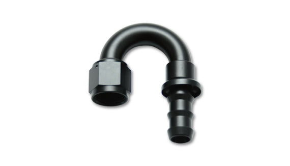 Vibrant -10AN Push-On 180 Deg Hose End Fitting - Aluminum