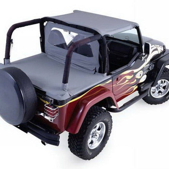 Rampage 1992-1995 Jeep Wrangler(YJ) Cab Soft Top And Tonneau Cover - Black Denim