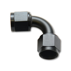 Vibrant -3AN Female 90 Degree Union Adapter (AN to AN) - Anodized Black Only