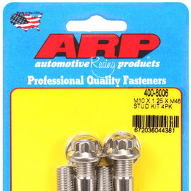 ARP M10 x 1.25 x 48mm Broached 4 Piece Stud Kit