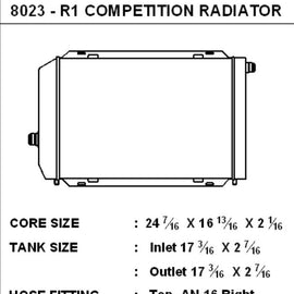 CSF Universal Triple Pass Dual Core Radiator w/AN Fittings