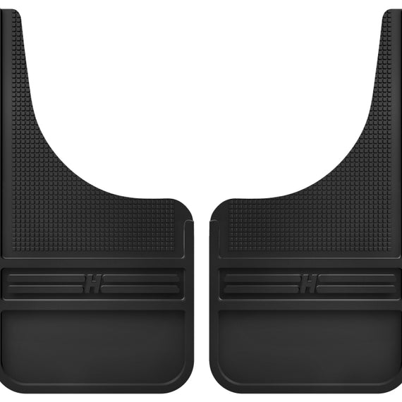 Husky Liners Universal 12in Wide Black Rubber Front Mud Flaps w/o Weight