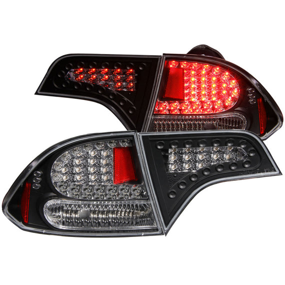 ANZO 2006-2011 Honda Civic LED Taillights Black