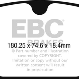 EBC 2017+ Volvo S90 2.0L Turbo Redstuff Front Brake Pads