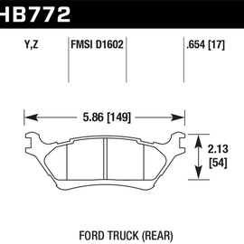 Hawk 2012-2016 Ford F-150 / Full-Size Trucks and SUV - LTS Street Brake Pads