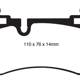 EBC 08-13 Mercedes-Benz C63 AMG (W204) 6.2 Redstuff Rear Brake Pads