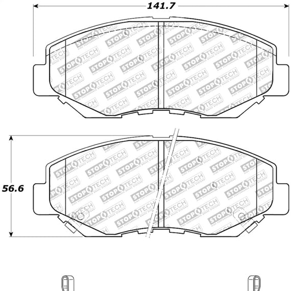 StopTech Street Touring 03-10 Honda Accord / 02-06 CR-V Front Brake Pads