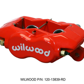 Wilwood Caliper-Forged DynaliteI-Red 1.38in Pistons .81in Disc