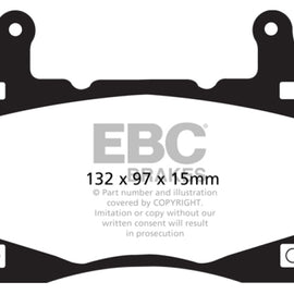 EBC 11-15 Chevrolet Camaro (5th Gen) 6.2 Redstuff Front Brake Pads