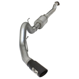 aFe Atlas Exhausts 4in Cat-Back Aluminized Steel Exhaust Sys 2015 Ford F-150 V6 3.5L (tt) Black Tip