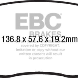 EBC 14-17 Fiat 500 Redstuff Ceramic Low Dust Front Brake Pads